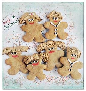 Gingerbread Family Down border