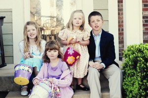 Kids at Easter