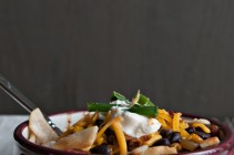 Bush's Black Bean Tortilla Chili plus the weeks menu plan at www.dineanddish.net