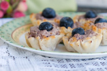 Blueberry Mousse Fillo Bites from Dine & Dish