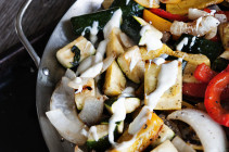 Grilled Vegetable Medley with Blue Cheese Dressing
