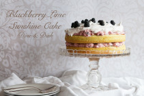 Blackberry Lime Sunshine Cake www.dineanddish.net