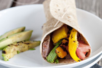 Grilled Avocado Steak Fajita Wrap www.dineanddish.net