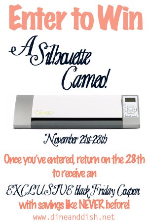 Silhouette Cameo Giveaway from dineanddish.net