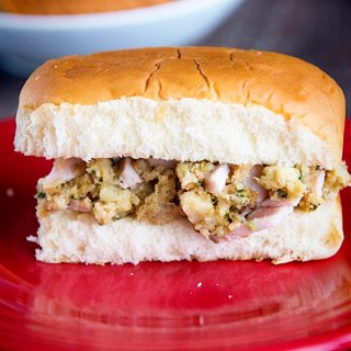 Leftover Turkey Stuffing Sandwiches - Dine and Dish