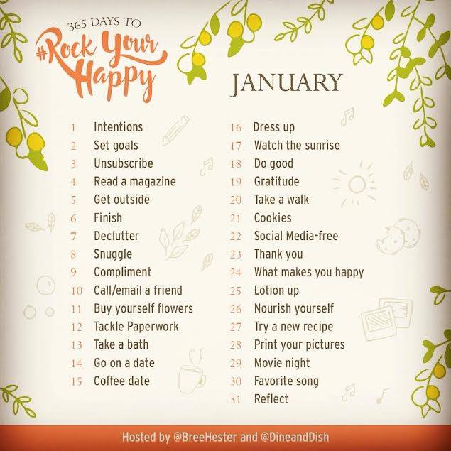 Introducing the 365 Days to Rock Your Happy Movement - Dine and Dish