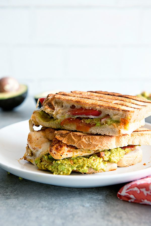 Southwest Avocado Chicken Panini Recipe - Dine and Dish