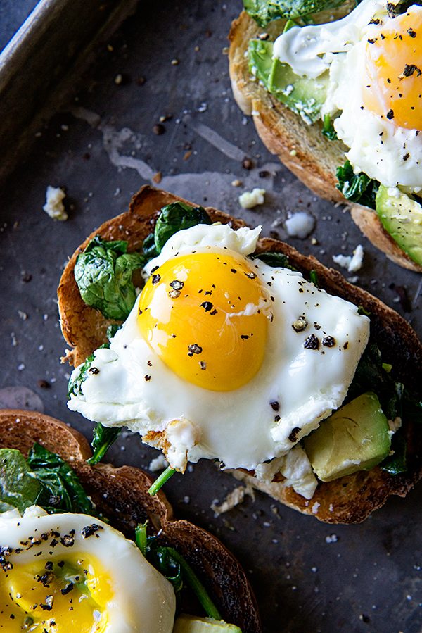 Eggs Florentine Avocado Toast Recipe - Dine and Dish